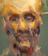 Khalid Khan-Kaay, 21 x 25 Inch, Acrylic on Canvas, Figurative Painting, AC-KHKN-077